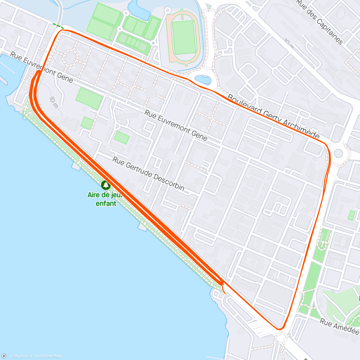 Map of the activity, Sortie vélo (30 minutes de rythme et le reste trenquilement)