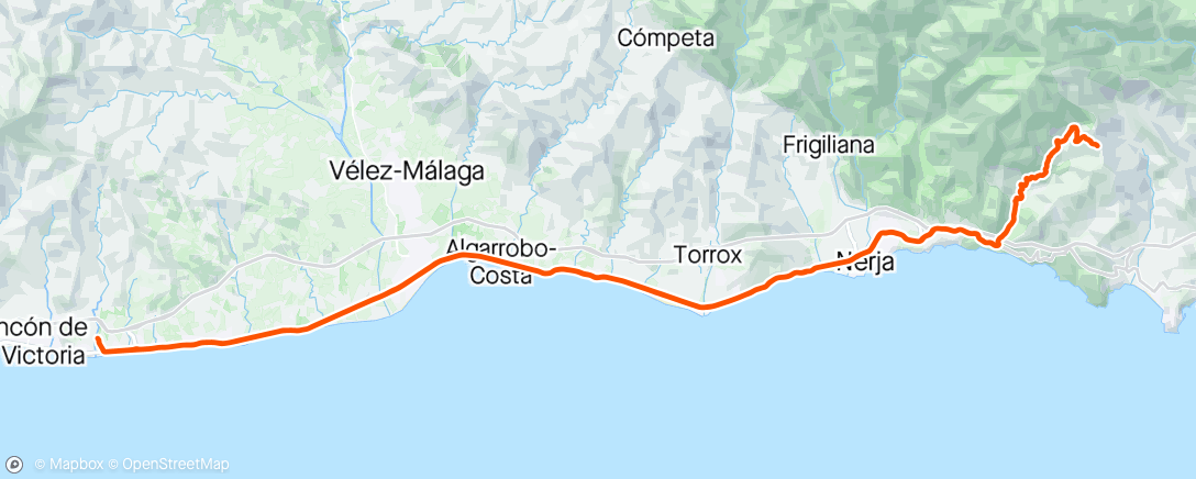 Map of the activity, Hasta Castillejos y vuelta