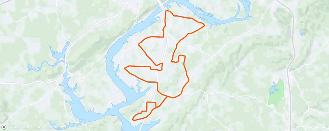 Map of the activity, Afternoon Ride: lightning popping/some rain