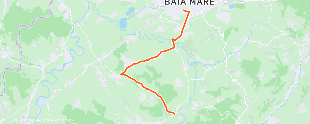 Map of the activity, Afternoon Ride