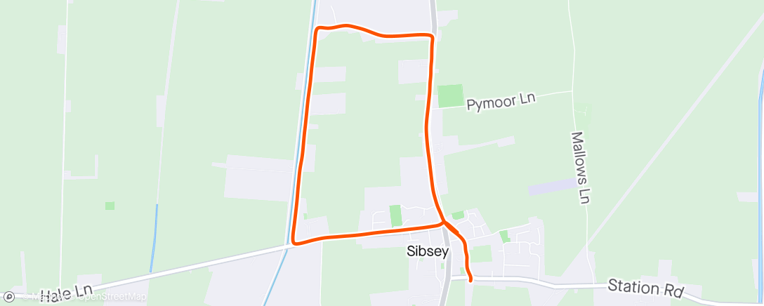 Map of the activity, Short run in the drizzle
