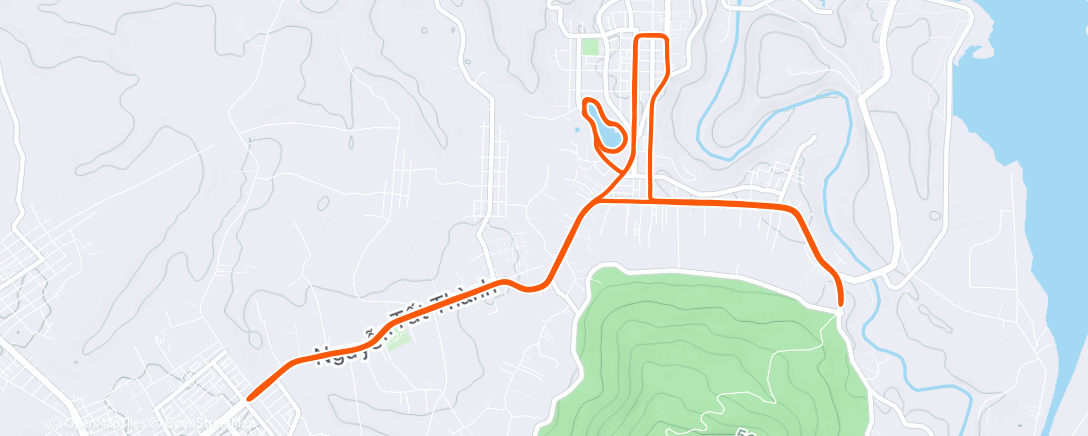 Map of the activity, Morning Run