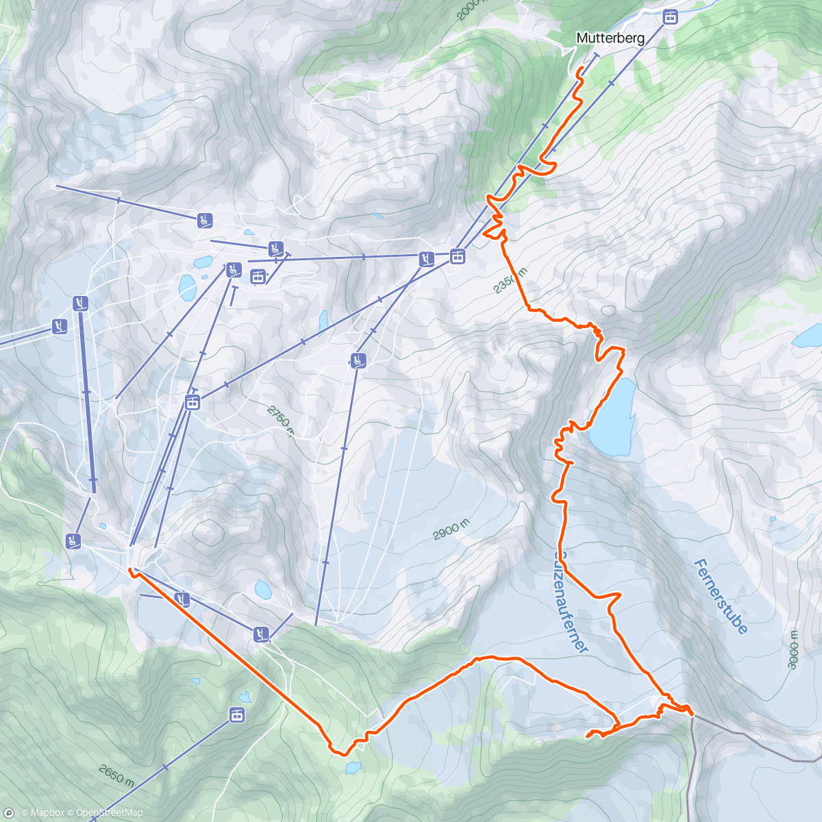 Map of the activity, /35 Zuckerhut und Pfaffen