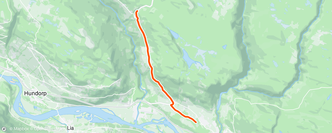 Map of the activity, Afternoon Run