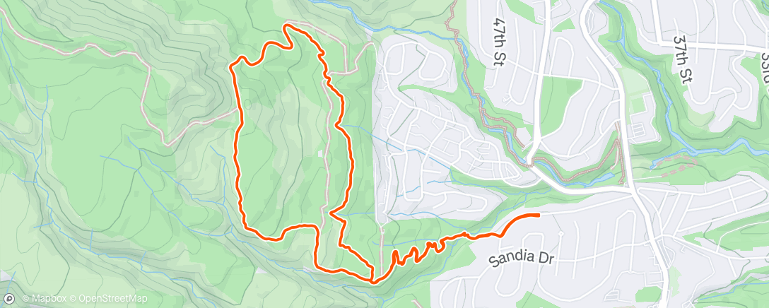 Map of the activity, Morning Trail Run