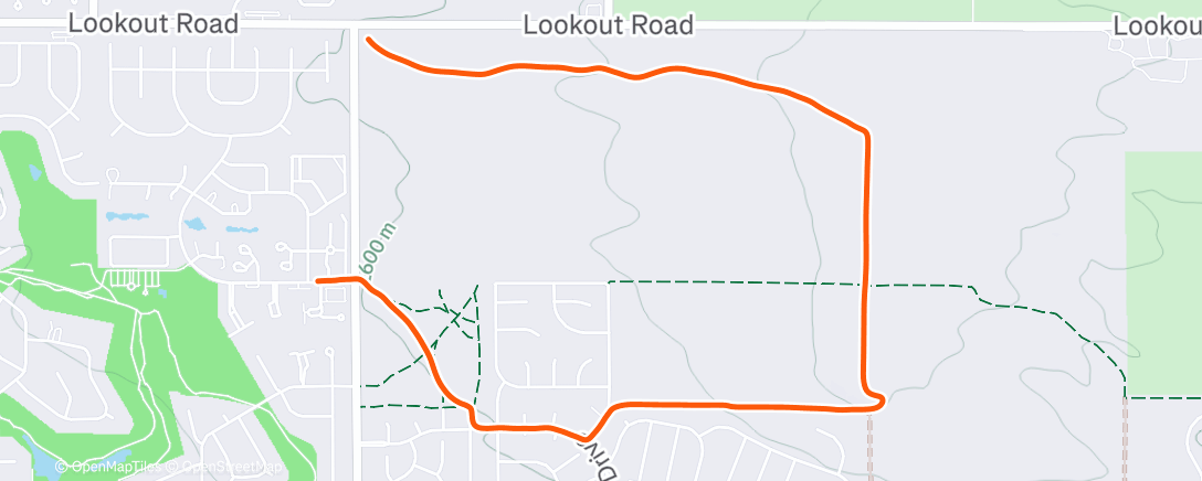 Map of the activity, Morning Run