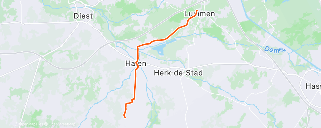 Map of the activity, Morning Ride