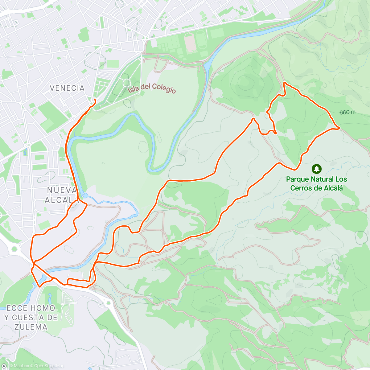 Map of the activity, 11K Montaña con Truca