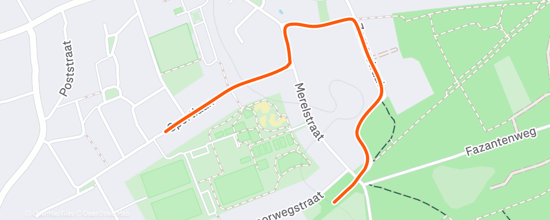 Map of the activity, Evening Walk