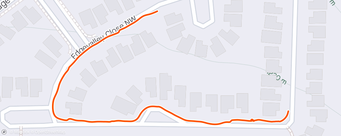 Map of the activity, Thursday Evening Walk