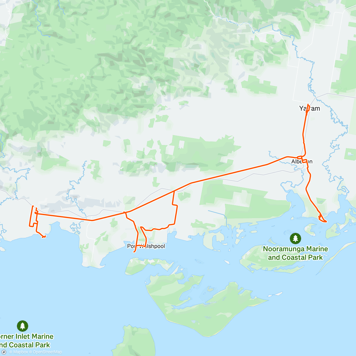 Map of the activity, New Year Rolling! Day 5: Out & Back Boogie