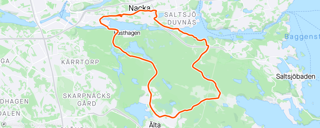 Map of the activity, Tillbaka i sadeln 🙏🏻