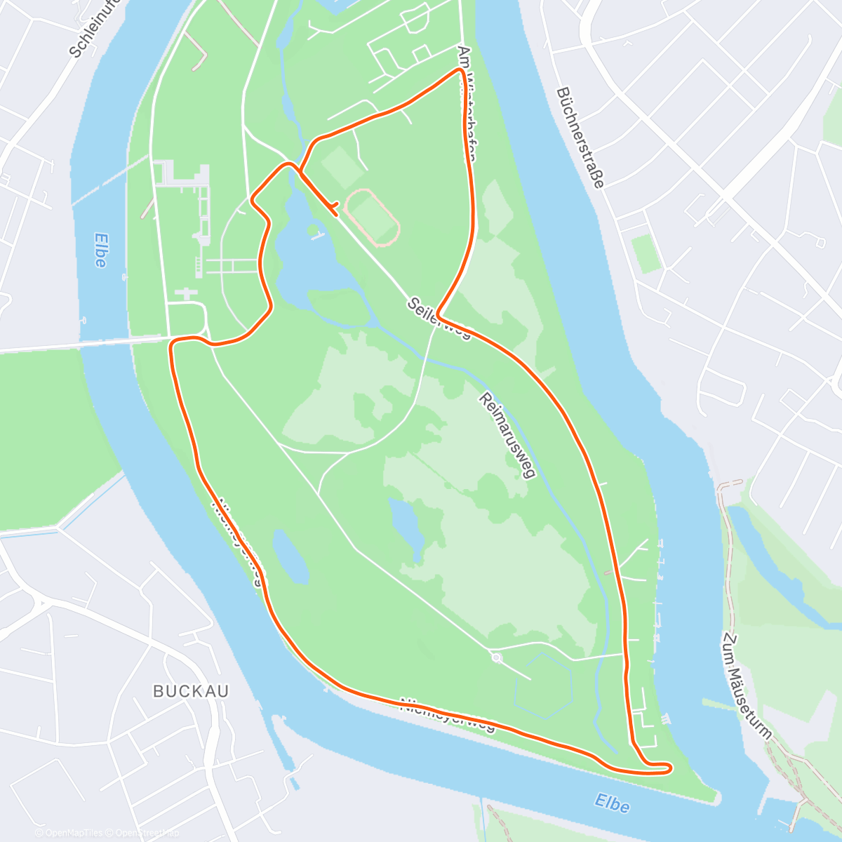 Карта физической активности (50. Magdeburger Silvesterlauf 2025)