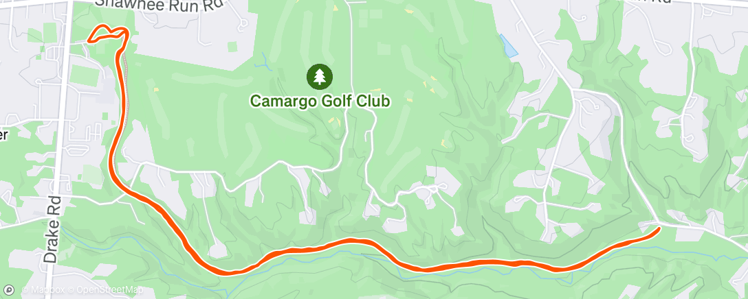 Map of the activity, Afternoon Hike