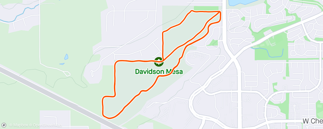 Map of the activity, Sunny but snowy Davidson Mesa