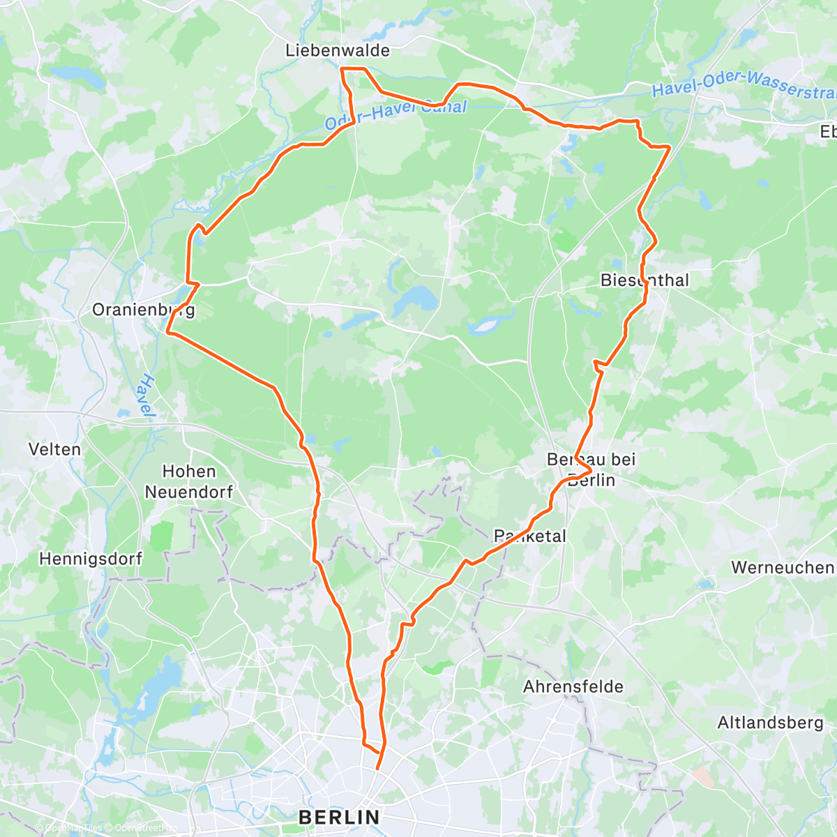 Map of the activity, Berliner Norden Allroad  🥶