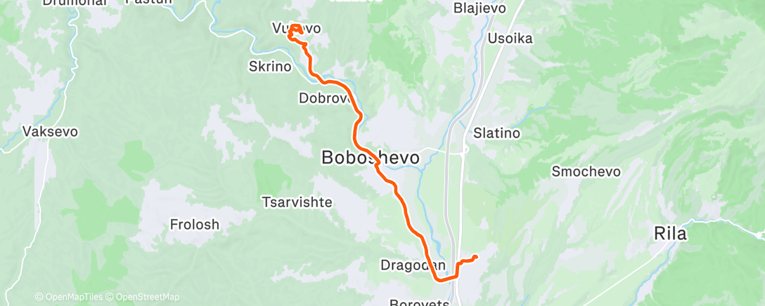 Map of the activity, Vukovo criterium
