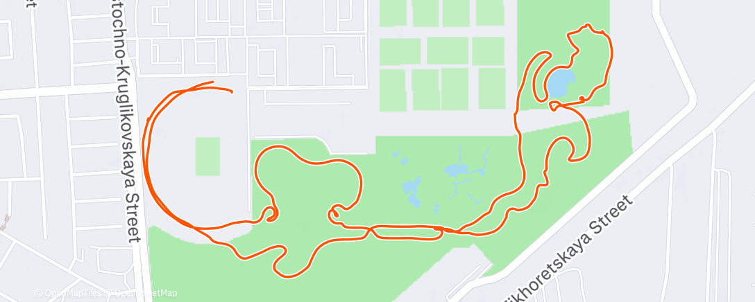 Map of the activity, Дневная прогулка