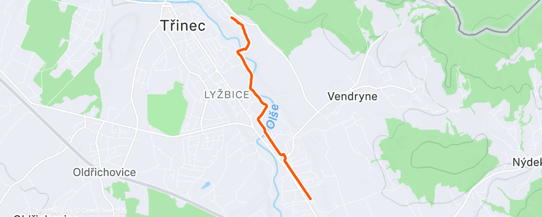 Карта физической активности (Afternoon Run)