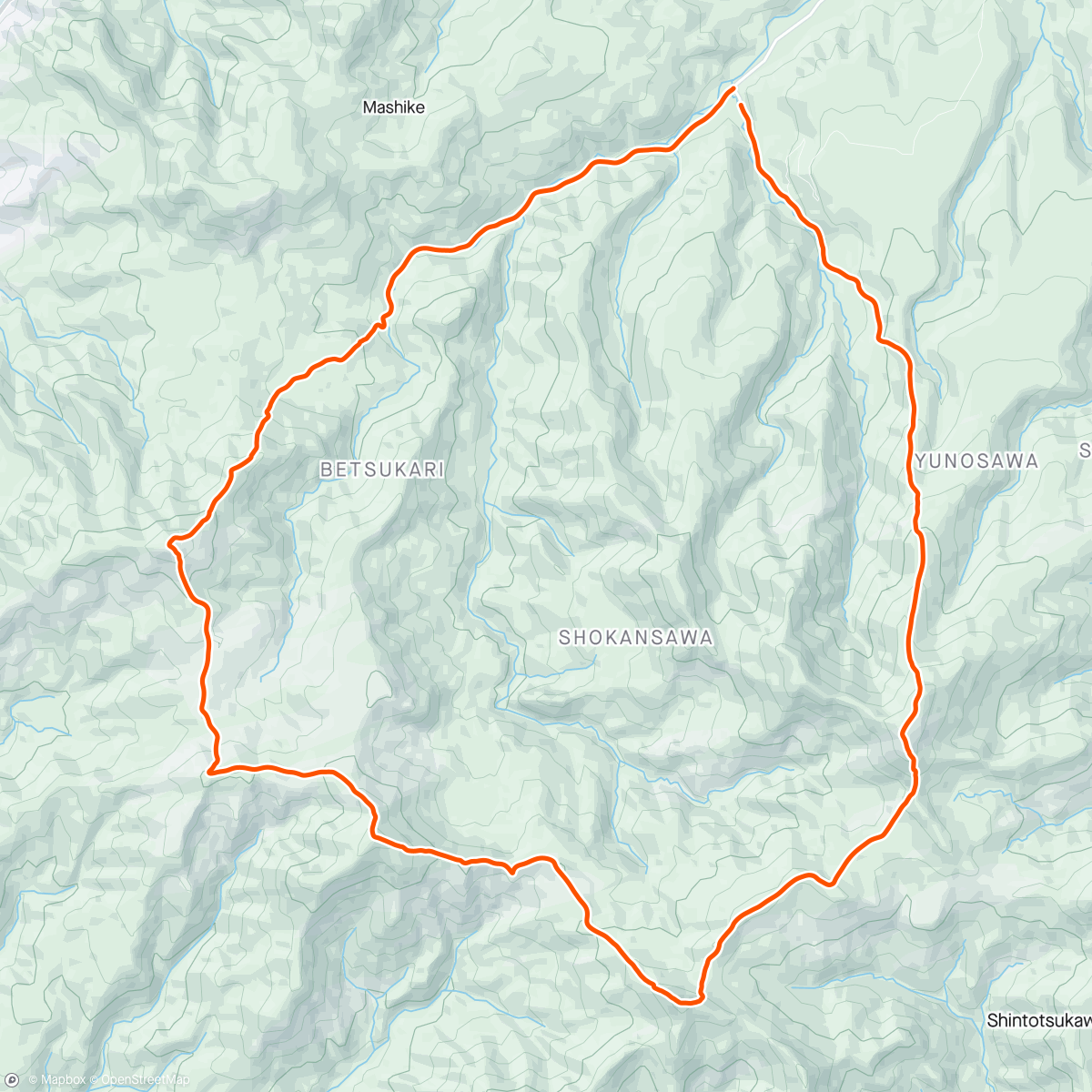 Map of the activity, 増毛Haute Route