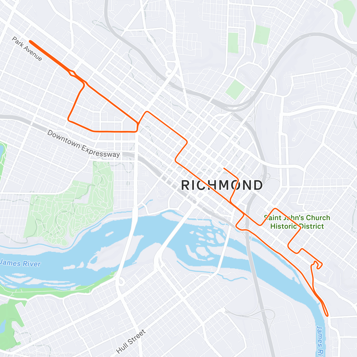 Map of the activity, Zwift - Richmond Rollercoaster in Richmond