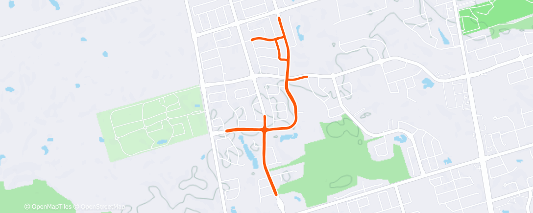 Map of the activity, Afternoon Run
