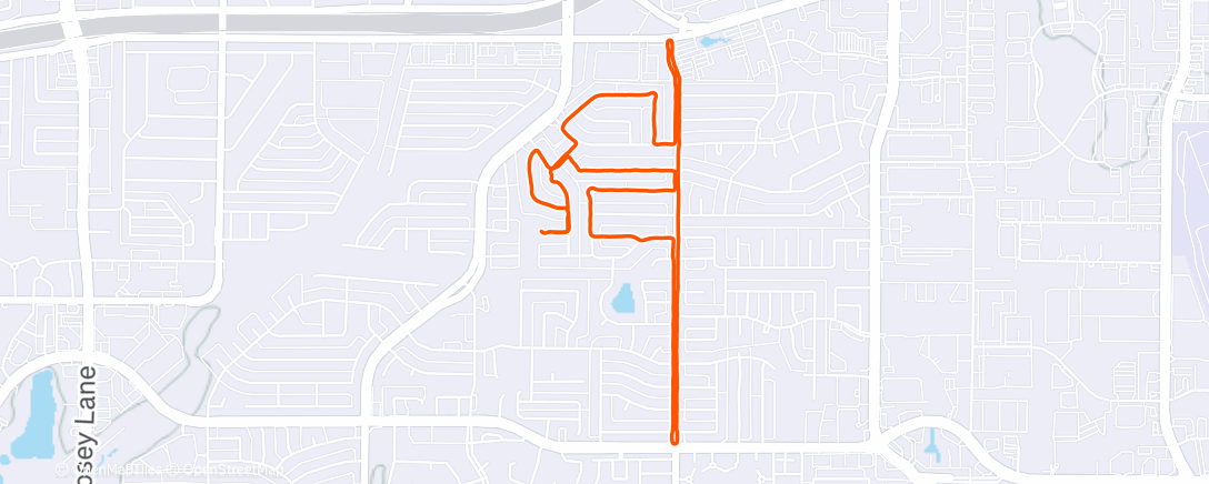 Map of the activity, Morning Run