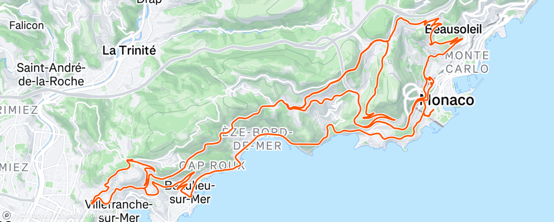 Map of the activity, Morning Ride