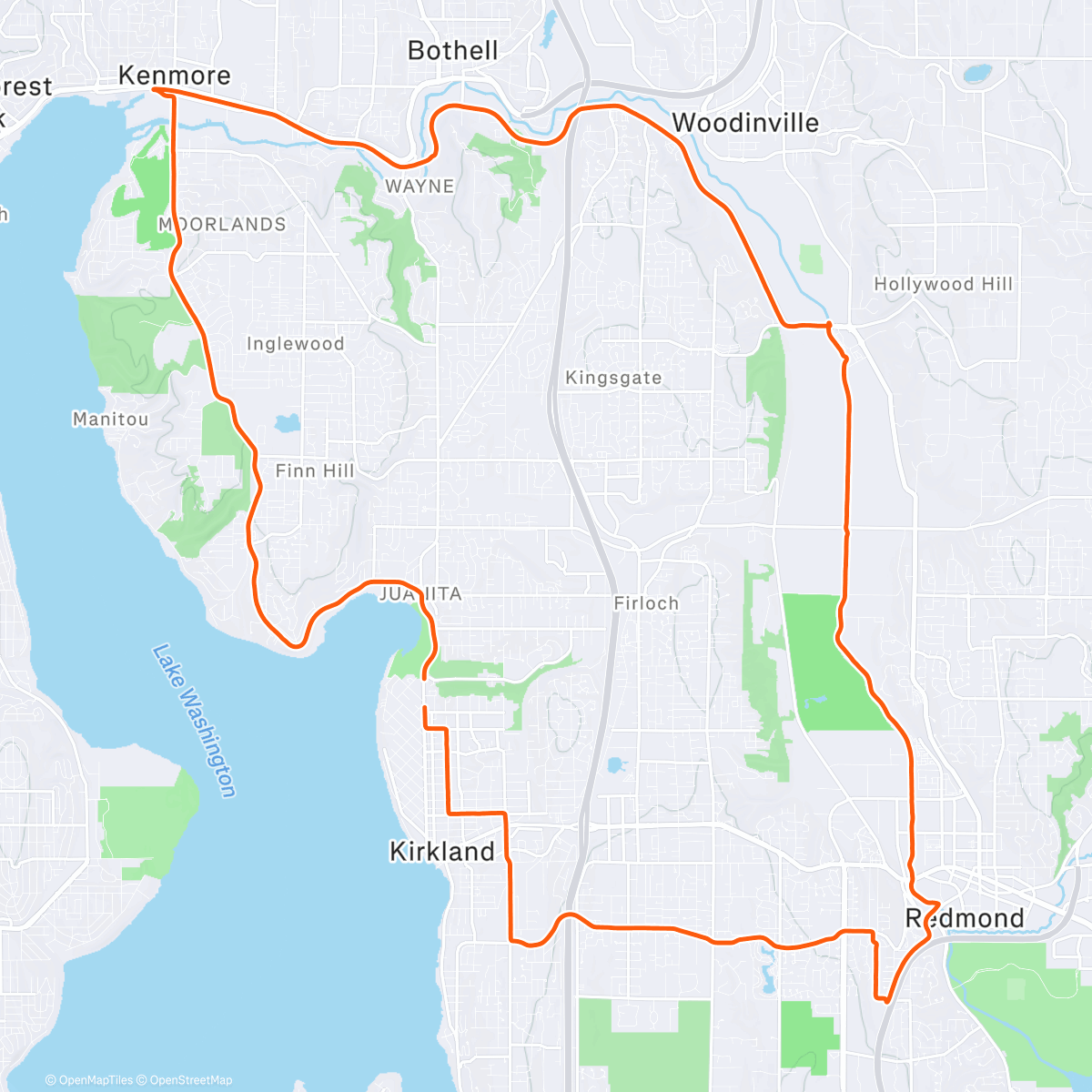 Карта физической активности (Afternoon Ride)