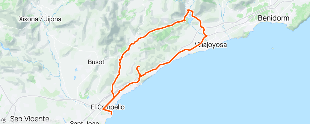 Карта физической активности (Bicicleta a la hora del almuerzo)