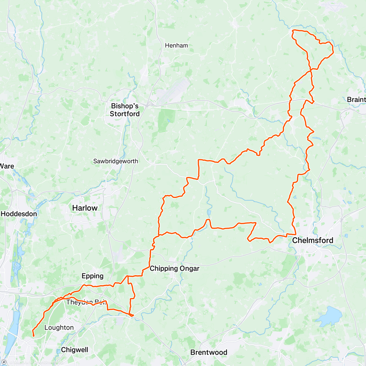 Map of the activity, Morning Ride