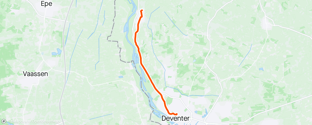 Map of the activity, Vakantiefiets - werkverkeer Deventer - Olst