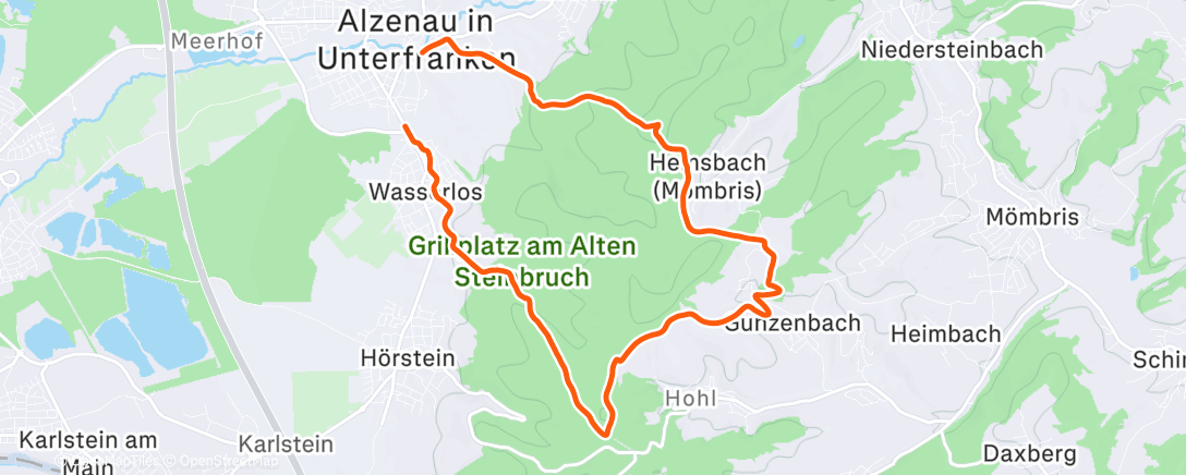 Map of the activity, Morning Trail Run