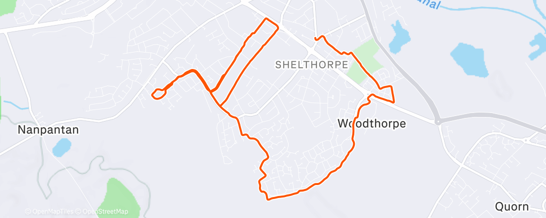 Map of the activity, Lunch Run