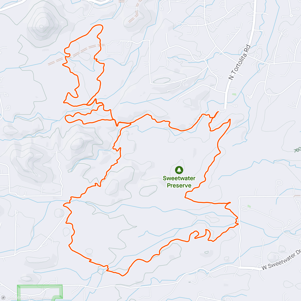 Map of the activity, Sweetwater