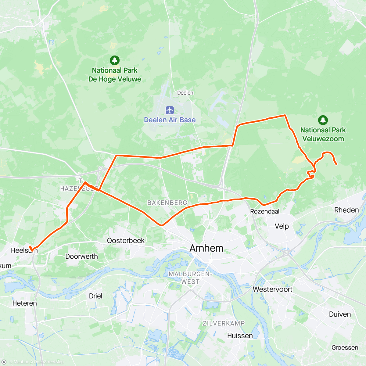 Map of the activity, Rondje Posbank