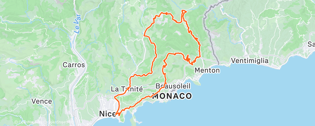 Mapa da atividade, Morning Ride