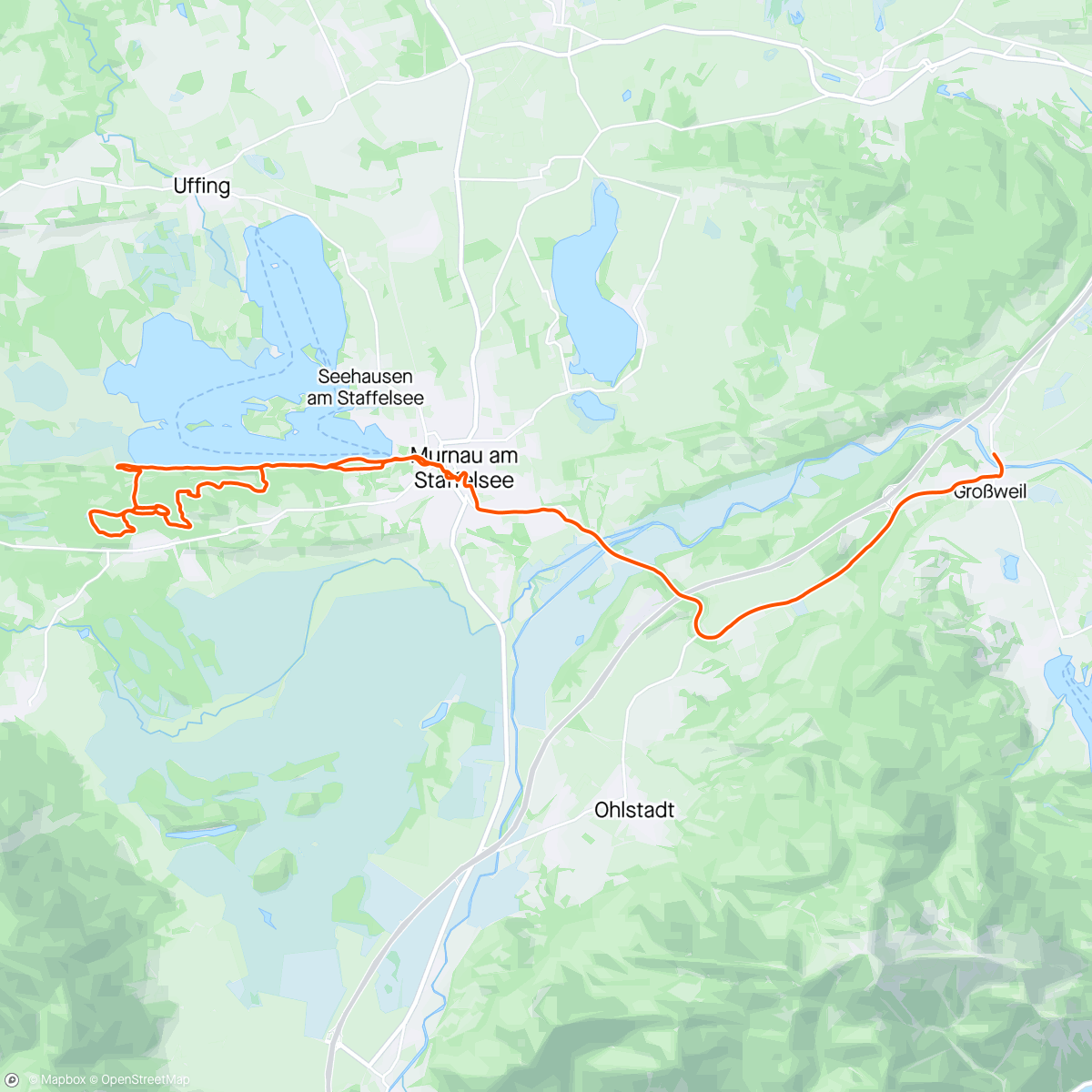 Map of the activity, #019 ride - Spass am Staffelsee