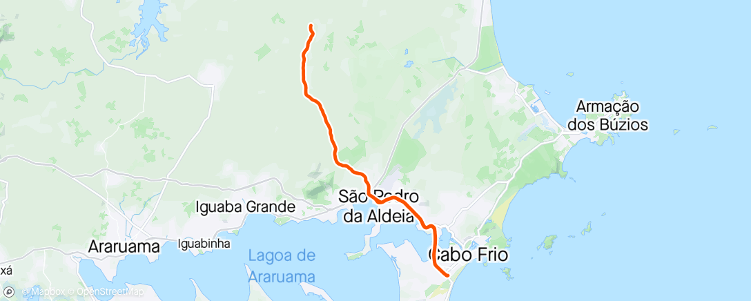 Map of the activity, Cabo Frio - Três Vendas