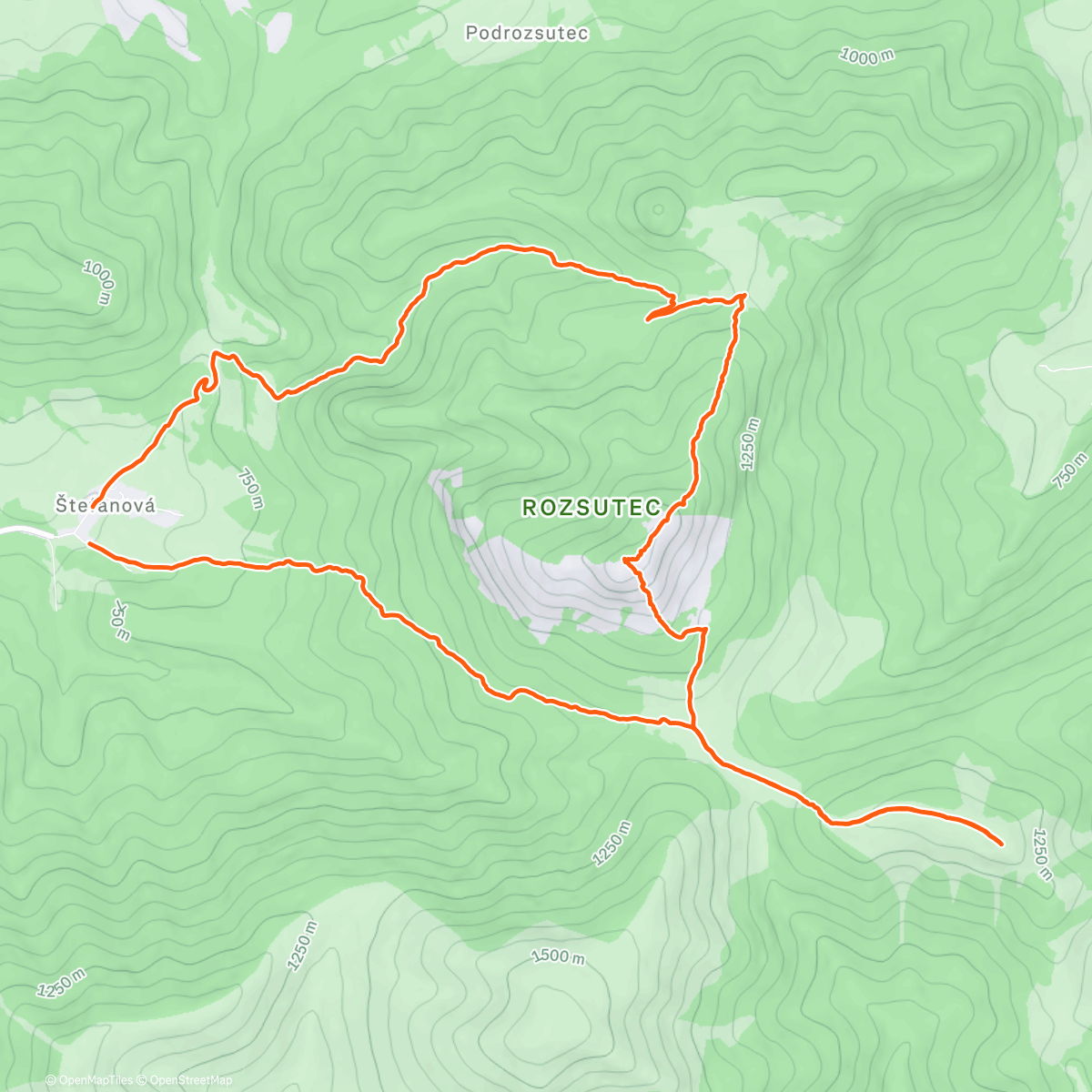 Map of the activity, Morning Run