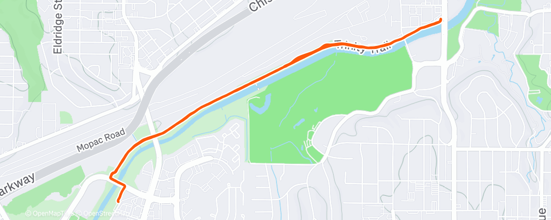 Map of the activity, Morning Run