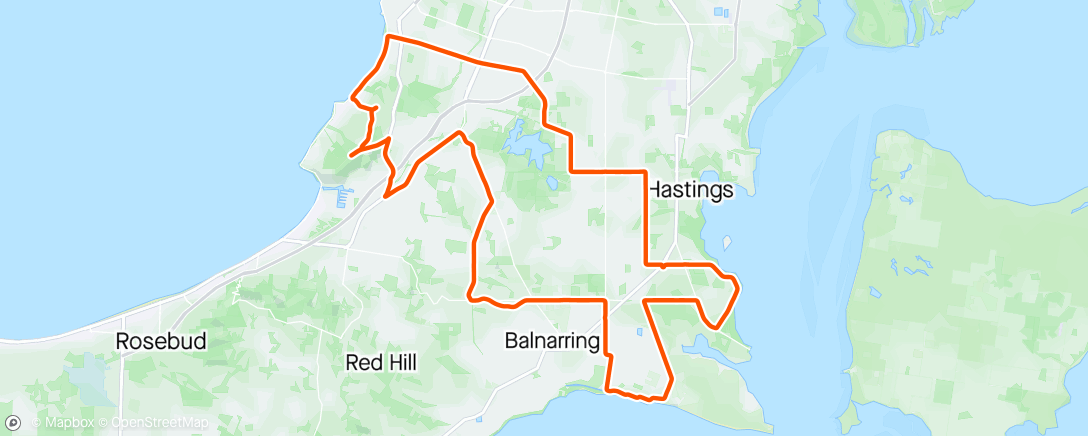 Map of the activity, MMHL Sunday, Crib Point / Somers 🚴 👌