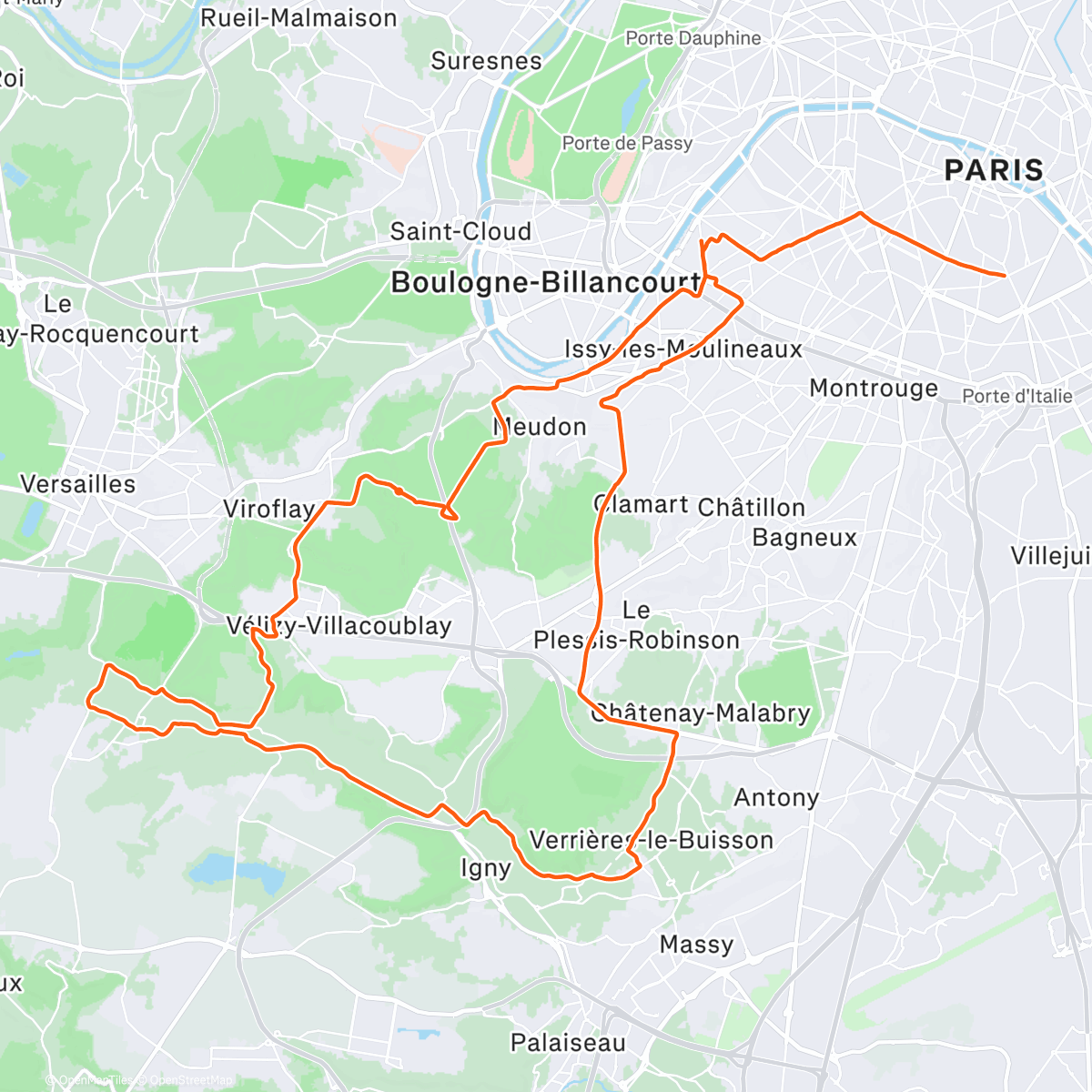 Map of the activity, Women’s social ride dans le brouillard 🌫️💗