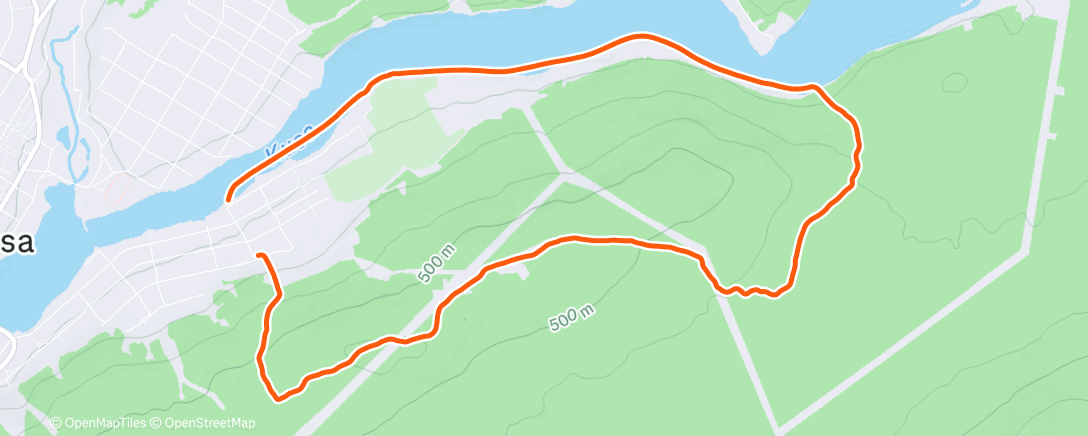 Map of the activity, Morning Nordic Ski