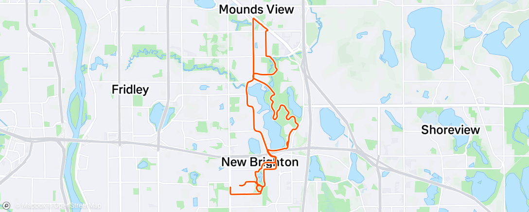 Map of the activity, Winter riding is a time to hit snowplow drifts at full speed