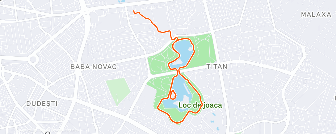 Map of the activity, Morning Run