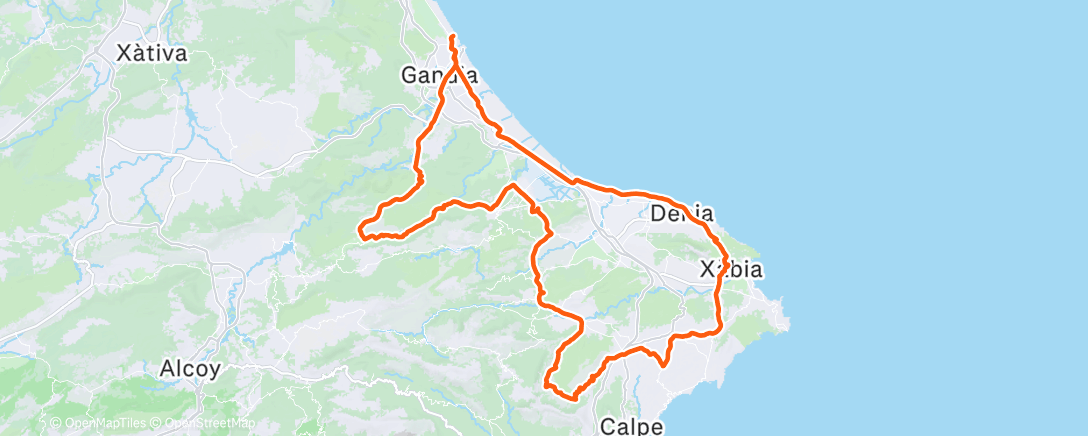 Map of the activity, Costa Blanca vibes
