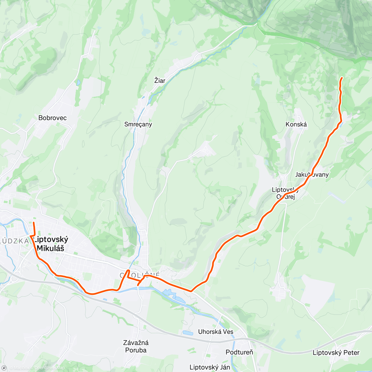 Map of the activity, Liptovský Mikuláš