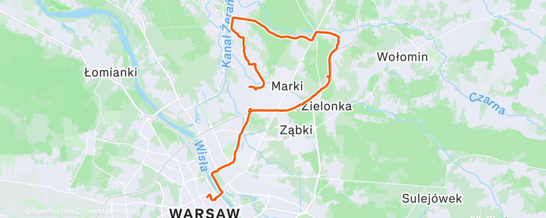 Map of the activity, Afternoon Mountain Bike Ride