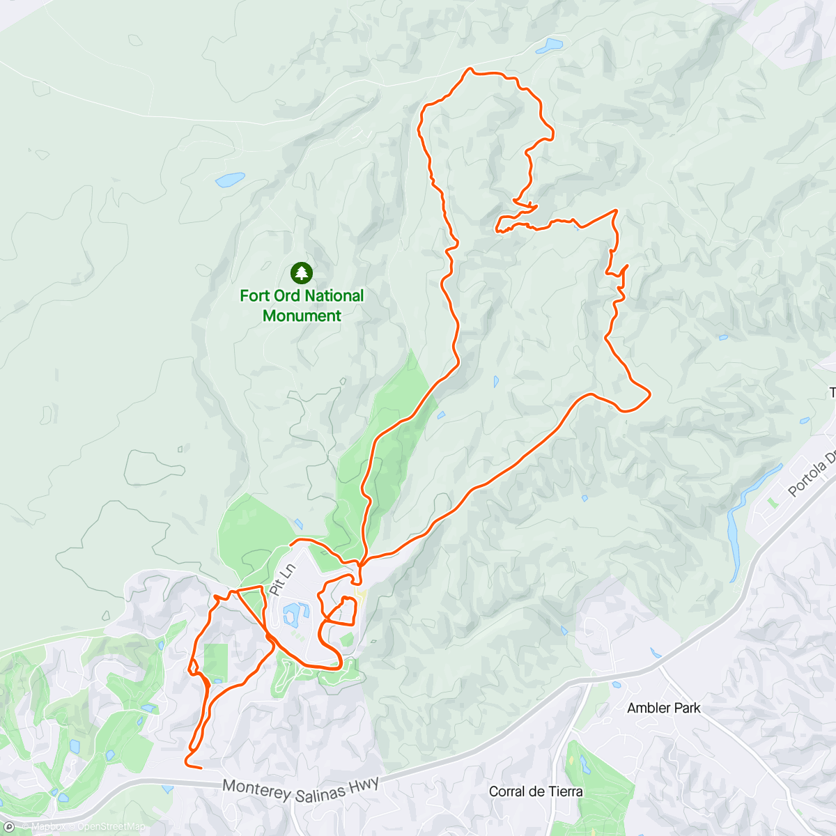 Map of the activity, Sea Otter Enduro